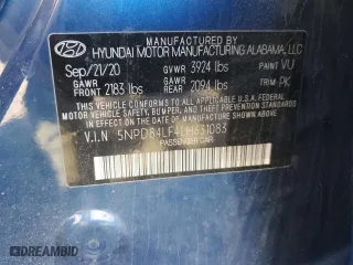 2020 Hyundai Elantra SEL with VIN 5NPD84LF4LH631083, listed as a Copart auction lot 50919715 with 66,388 mi miles and Salvage Title. Bid and sale history available at carsss.com. Image 13.
