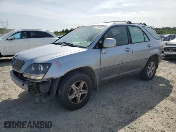 2003 Lexus RX 300 with VIN JTJGF10U630162383, listed as a Copart auction lot 52110055 with 236,303 mi miles and Salvage Title. Bid and sale history available at carsss.com. Image 1.