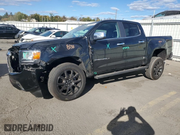 2022 GMC Canyon 4WD Denali with VIN 1GTG6EEN5N1133658, listed as a Copart auction lot 75592304 with 34,715 mi miles and Salvage Title. Bid and sale history available at carsss.com. Image 1.