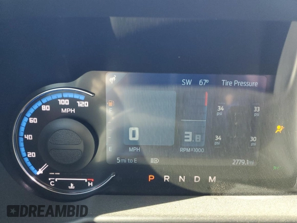 2024 Ford Bronco with VIN 1FMEE1BP9RLA57747, listed as a Copart auction lot 76117634 with 2,779 mi miles and Salvage title. Bid and sale history available at DreamBid. Image 9.