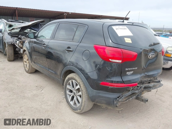 2014 Kia Sportage LX with VIN KNDPB3AC2E7639983, listed as a IAAI auction lot 41755689 with 205,078 mi miles and . Bid and sale history available at carsss.com. Image 3.