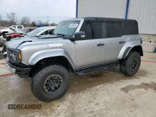 2024 Ford Bronco Raptor with VIN 1FMEE0RR8RLB18037, listed as a Copart auction lot 49498495 with 1,694 mi miles and Salvage title. Bid and sale history available at DreamBid. Image 1.