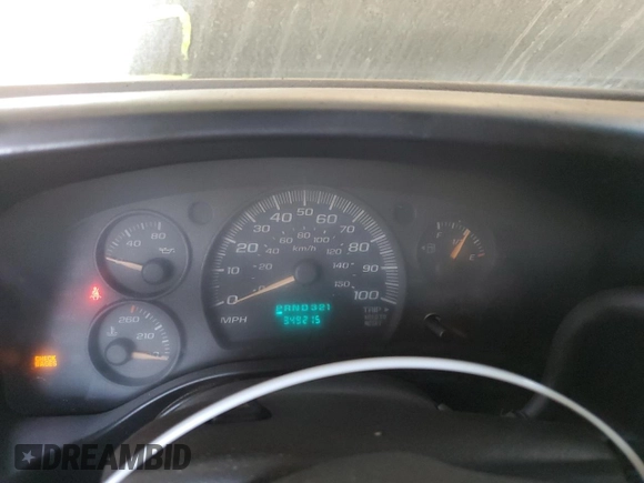 2004 Chevrolet Express Cargo Van with VIN 1GCGG29V741185720, listed as a Copart auction lot 47663105 with 349,215 mi miles and Salvage Title. Bid and sale history available at carsss.com. Image 9.