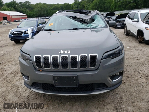 2021 Jeep Cherokee Limited with VIN 1C4PJMDX5MD105237, listed as a Copart auction lot 61389155 with 55,173 mi miles and Salvage title. Bid and sale history available at DreamBid. Image 5.