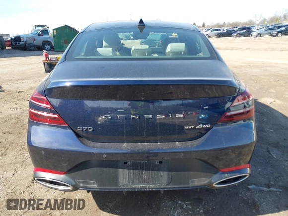 2023 Genesis G70 3.3T with VIN KMTG54TE7PU124124, listed as a IAAI auction lot 41755337 with 15,120 mi miles and . Bid and sale history available at DreamBid. Image 16.