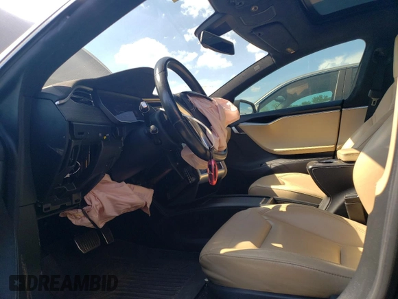 2016 Tesla Model S 90D with VIN 5YJSA1E42GF139758, listed as a Copart auction lot 63077255 with 78,235 mi miles and Salvage title. Bid and sale history available at DreamBid. Image 7.
