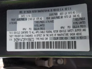 2015 Mazda 3 i Grand Touring with VIN 3MZBM1W72FM165672, listed as a IAAI auction lot 41177910 with 125,713 mi miles and . Bid and sale history available at DreamBid. Image 9.