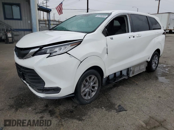 2022 Toyota Sienna LE с VIN 5TDKSKFC3NS070984, выставлен на аукционе Copart как лот 60705265 с пробегом 10 846 миль миль и Чистый • Clean title. История ставок и продаж доступна на DreamBid. Изображение 1.