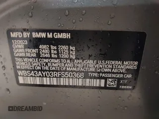 2024 BMW M3 Competition xDrive z VIN WBS43AY03RFS50368, wystawiony jako IAAI lot #41305214 z przebiegiem Nie podano mil oraz . Historia ofert i sprzedaży dostępna na DreamBid. Obrazek 9.