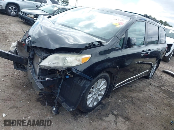 2012 Toyota Sienna XLE AAS with VIN 5TDYK3DC3CS200830, listed as a IAAI auction lot 41825987 with 158,672 mi miles and . Bid and sale history available at carsss.com. Image 2.