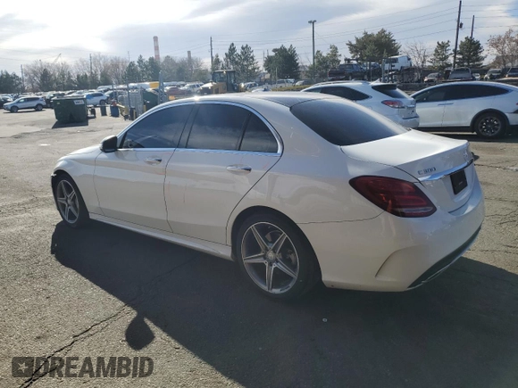 2015 Mercedes-Benz C 300 Luxury with VIN 55SWF4KBXFU010770, listed as a Copart auction lot 49498305 with 118,345 mi miles and Salvage Title. Bid and sale history available at carsss.com. Image 2.
