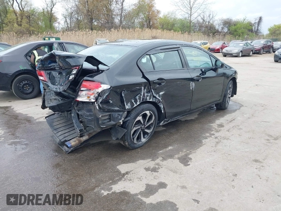 2015 Honda Civic Sedan LX with VIN 19XFB2F55FE032171, listed as a IAAI auction lot 41998655 with 116,857 mi miles. Bid and sale history available at carsss.com. Image 4.