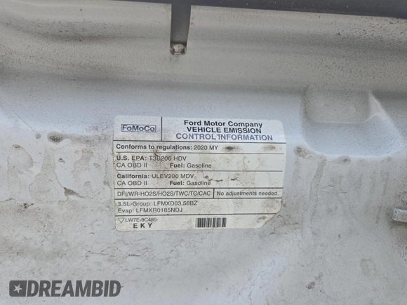 2020 Ford Transit Cargo with VIN 1FTBR2CG6LKA54530, listed as a IAAI auction lot 42547275 with 84,219 mi miles and . Bid and sale history available at DreamBid. Image 12.