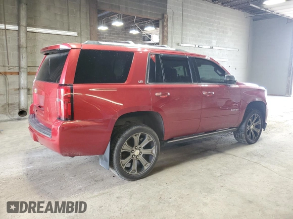 2015 Chevrolet Tahoe LTZ z VIN 1GNSKCKC4FR277564, wystawiony jako Copart lot #60589335 z przebiegiem Nie podano mil oraz Szkoda całkowita • Salvage title. Historia ofert i sprzedaży dostępna na DreamBid. Obrazek 3.
