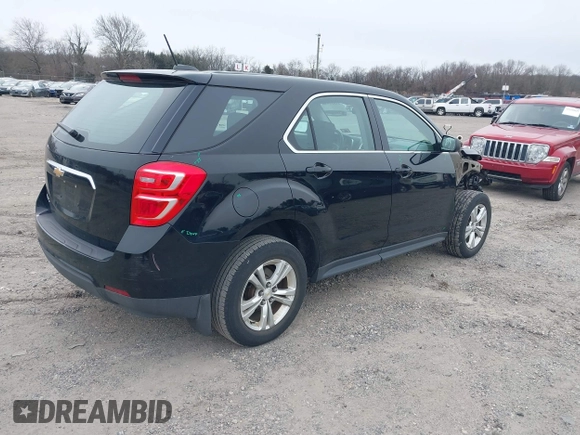 2017 Chevrolet Equinox LS with VIN 2GNALBEK6H1587846, listed as a IAAI auction lot 41612435 with 58,397 mi miles. Bid and sale history available at carsss.com. Image 4.