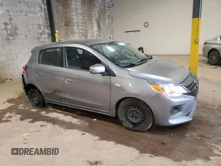 2022 Mitsubishi Mirage ES with VIN ML32AUHJXNH002912, listed as a Copart auction lot 58705215 with 55,828 mi miles and Salvage title. Bid and sale history available at DreamBid. Image 4.