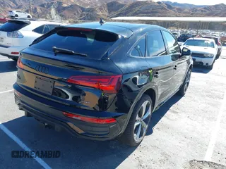 2023 Audi Q5 Sportback S line Premium Plus with VIN WA15AAFY8P2176437, listed as a IAAI auction lot 41352886 with 7,639 mi miles and . Bid and sale history available at DreamBid. Image 4.