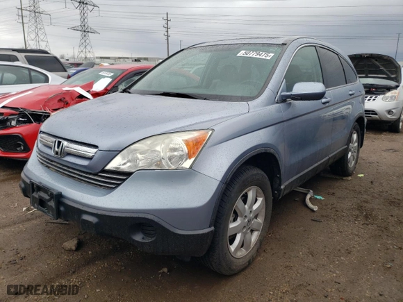 2008 Honda CR-V EX-L with VIN 5J6RE48718L028802, listed as a Copart auction lot 50779475 with 47,190 mi miles and Salvage Title. Bid and sale history available at carsss.com. Image 1.