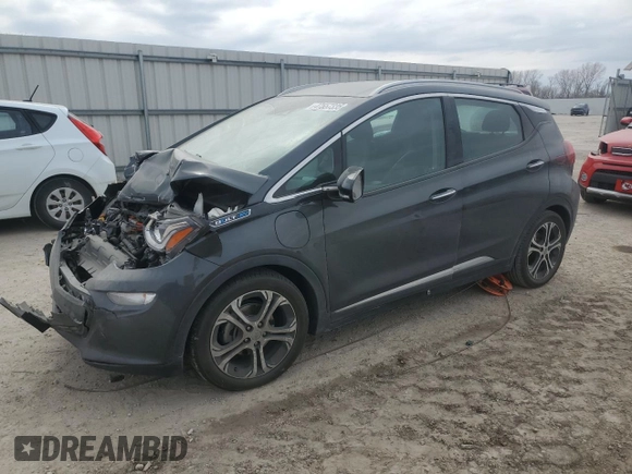 2018 Chevrolet Bolt EV Premier with VIN 1G1FX6S09J4111400, listed as a Copart auction lot 47557335 with 0 mi miles and Salvage Title. Bid and sale history available at carsss.com. Image 1.