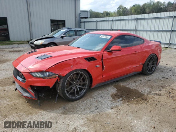 2022 Ford Mustang GT with VIN 1FA6P8CFXN5133725, listed as a Copart auction lot 49670535 with 37,297 mi miles and Salvage Title. Bid and sale history available at carsss.com. Image 1.
