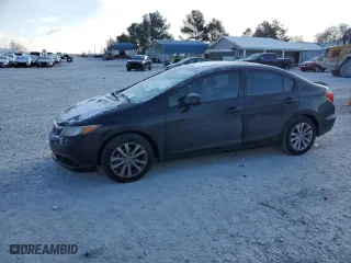 2012 Honda Civic Sdn EX-L with VIN 2HGFB2F9XCH577206, listed as a Copart auction lot 41603825 with 186,100 mi miles and Salvage Title. Bid and sale history available at carsss.com. Image 1.