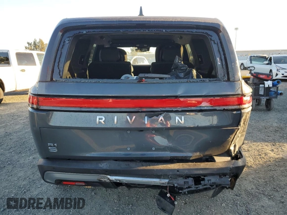 2025 Rivian R1S Adventure with VIN 7PDSGBBA6SN048784, listed as a Copart auction lot 42385665 with Not Provided miles and Salvage Title. Bid and sale history available at carsss.com. Image 6.