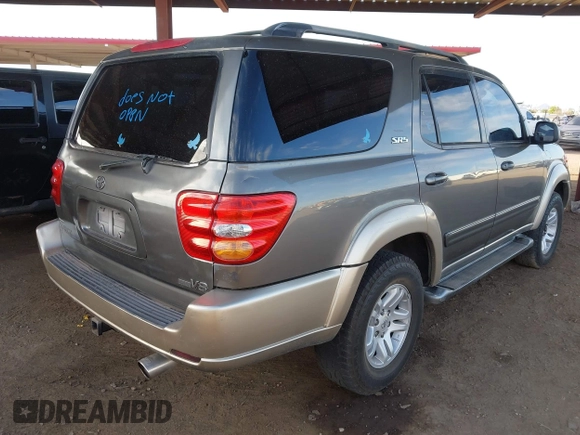 2003 Toyota Sequoia SR5 with VIN 5TDZT34A33S183141, listed as a IAAI auction lot 42107895 with 157,211 mi miles and . Bid and sale history available at DreamBid. Image 4.