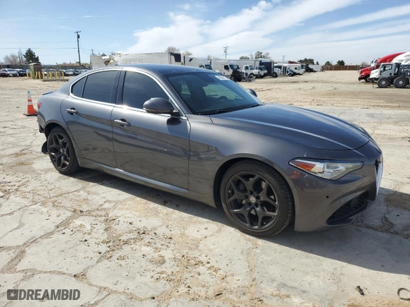 2019 Alfa Romeo Giulia with VIN ZARFAMAN2K7621300, listed as a Copart auction lot 45688115 with 77,888 mi miles and Salvage Title. Bid and sale history available at carsss.com. Image 4.