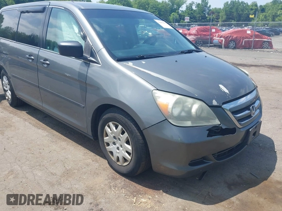 2007 Honda Odyssey LX with VIN 5FNRL38267B029066, listed as a IAAI auction lot 42502433 with 185,721 mi miles and . Bid and sale history available at DreamBid. Image 1.