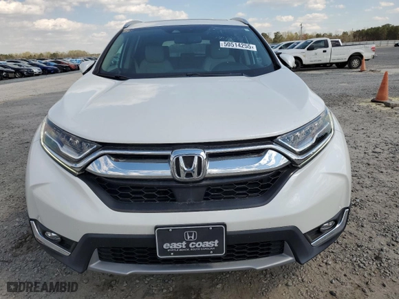 2019 Honda CR-V Touring with VIN 2HKRW1H90KH505007, listed as a Copart auction lot 50514255 with 15,268 mi miles and Salvage Title. Bid and sale history available at carsss.com. Image 5.