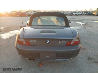 2001 BMW Z3 3.0i with VIN WBACN53491LL47379, listed as a IAAI auction lot 40872263 with 1 mi miles. Bid and sale history available at carsss.com. Image 16.
