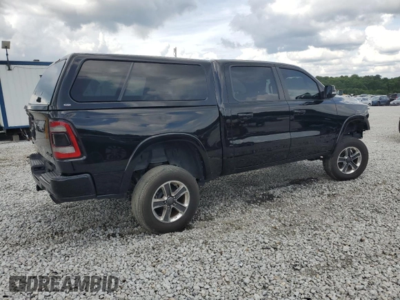 2019 Ram 1500 Laramie with VIN 1C6SRFJT9KN772570, listed as a Copart auction lot 60721145 with 82,599 mi miles and Salvage title. Bid and sale history available at DreamBid. Image 3.