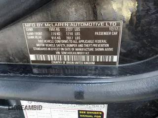 2018 McLaren 720S z VIN SBM14DCA9JW001142, wystawiony jako IAAI lot #42117797 z przebiegiem 15 654 mil mil oraz . Historia ofert i sprzedaży dostępna na DreamBid. Obrazek 9.
