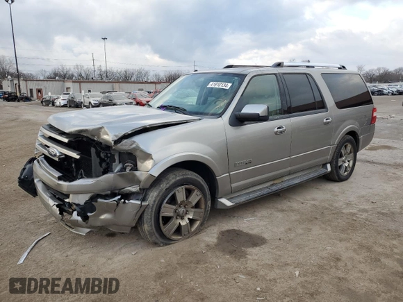 2008 Ford Expedition EL Limited with VIN 1FMFK20568LA71253, listed as a Copart auction lot 41910134 with 224,829 mi miles and Non Repairable. Bid and sale history available at carsss.com. Image 1.