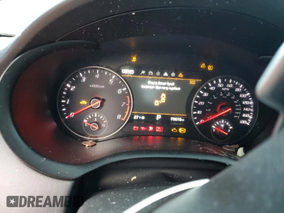 2018 Kia Stinger GT2 with VIN KNAE55LC8J6016646, listed as a Copart auction lot 87354104 with 75,610 mi miles and Salvage Title. Bid and sale history available at DreamBid. Image 9.