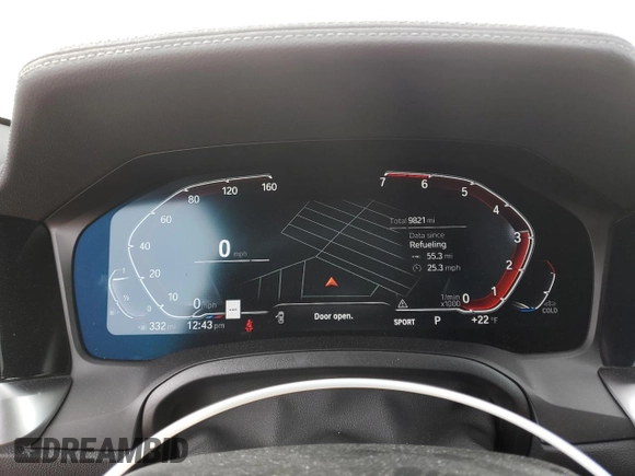 2023 BMW 4 Series 430i xDrive with VIN WBA43AT00PCL57081, listed as a Copart auction lot 44983365 with 9,821 mi miles and Salvage Title. Bid and sale history available at DreamBid. Image 9.