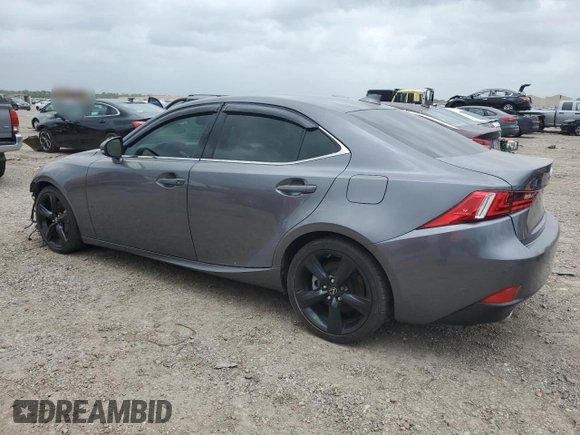 2015 Lexus IS 350 with VIN JTHBE1D26F5021652, listed as a Copart auction lot 51479435 with 76,729 mi miles and Salvage title. Bid and sale history available at DreamBid. Image 2.