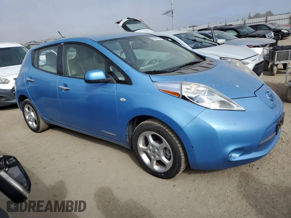 2012 Nissan LEAF SL with VIN JN1AZ0CP2CT021456, listed as a Copart auction lot 56057385 with 55,193 mi miles and Clean Title. Bid and sale history available at DreamBid. Image 4.