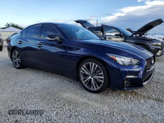 2023 Infiniti Q50 Sensory with VIN JN1EV7CP2PM512518, listed as a Copart auction lot 74486644 with 12,919 mi miles and Non repairable. Bid and sale history available at DreamBid. Image 4.