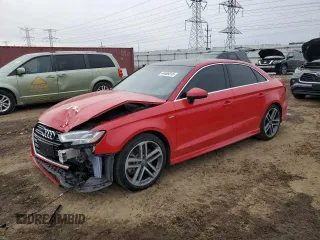 2019 Audi A3 Sedan Premium Plus with VIN WAUJEGFF2K1024689, listed as a Copart auction lot 44469315 with 44,448 mi miles and Salvage Title. Bid and sale history available at carsss.com. Image 1.