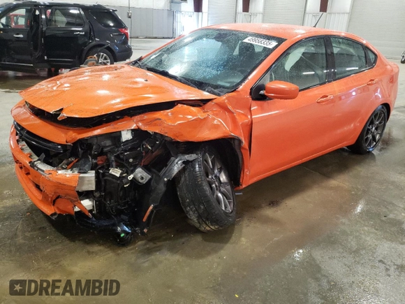 2015 Dodge Dart SXT with VIN 1C3CDFBB6FD300182, listed as a Copart auction lot 49958335 with 227,250 mi miles and Salvage Title. Bid and sale history available at carsss.com. Image 1.