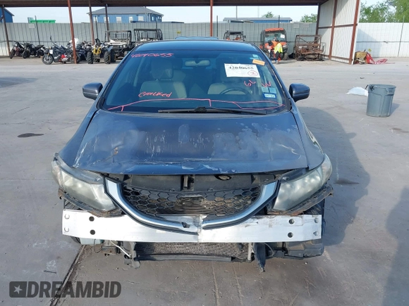 2014 Honda Civic Sedan LX with VIN 19XFB2F59EE026159, listed as a IAAI auction lot 42040655 with 104,190 mi miles. Bid and sale history available at carsss.com. Image 13.