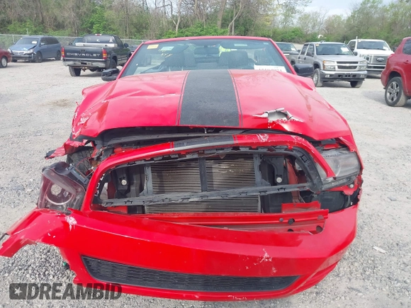 2014 Ford Mustang V6 with VIN 1ZVBP8EM3E5208282, listed as a IAAI auction lot 42104971 with Not Provided miles. Bid and sale history available at carsss.com. Image 12.