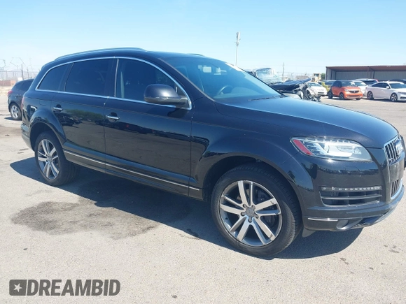 2014 Audi Q7 Premium Plus with VIN WA1LMAFE1ED018222, listed as a IAAI auction lot 42692262 with 144,540 mi miles and . Bid and sale history available at DreamBid. Image 1.