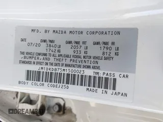 2021 Mazda CX-3 Sport with VIN JM1DKDB75M1500023, listed as a IAAI auction lot 41461424 with 65,162 mi miles. Bid and sale history available at carsss.com. Image 9.