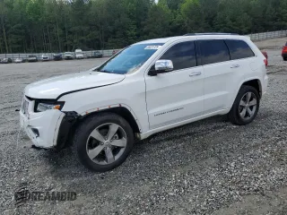 2015 Jeep Grand Cherokee Overland with VIN 1C4RJECG2FC175738, listed as a Copart auction lot 56831725 with 98,283 mi miles and Salvage title. Bid and sale history available at DreamBid. Image 1.