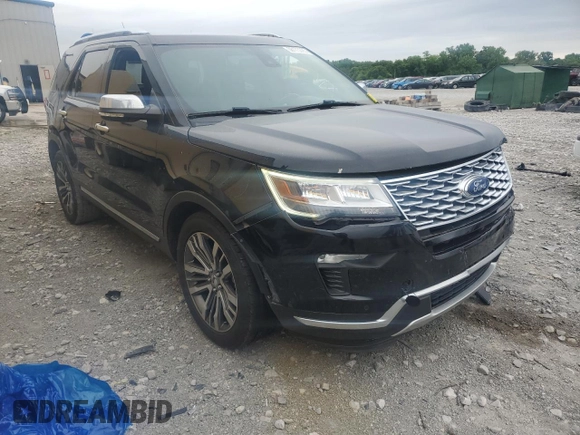 2018 Ford Explorer Platinum z VIN 1FM5K8HT9JGB29209, wystawiony jako Copart lot #58173395 z przebiegiem 137 640 mil mil oraz Szkoda całkowita • Salvage title. Historia ofert i sprzedaży dostępna na DreamBid. Obrazek 4.