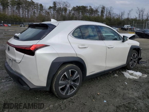 2020 Lexus UX with VIN JTHP9JBH3L2021736, listed as a Copart auction lot 87338594 with 0 mi miles and Salvage Title. Bid and sale history available at carsss.com. Image 3.