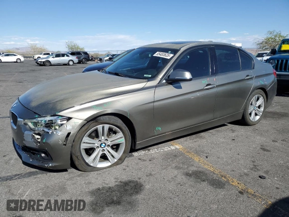 2016 BMW 3 Series 328i with VIN WBA8E9G53GNT84649, listed as a Copart auction lot 55483635 with 54,660 mi miles and Salvage title. Bid and sale history available at DreamBid. Image 1.