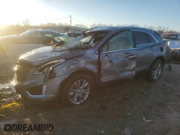 2021 Cadillac XT5 FWD Premium Luxury with VIN 1GYKNCRS7MZ191881, listed as a Copart auction lot 82167724 with 36,035 mi miles and Non Repairable. Bid and sale history available at carsss.com. Image 1.